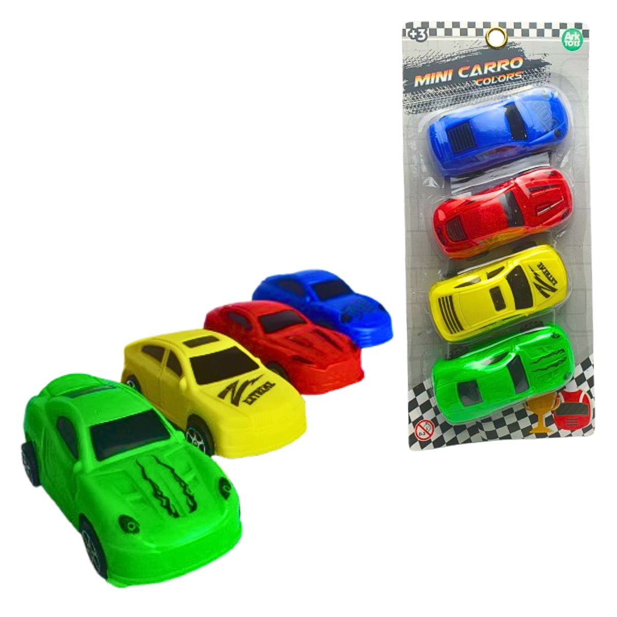 Kit Mini Carros Colors Sortidos - Ark Toys Kit Mini Carros Colors Sortidos - Ark Toys